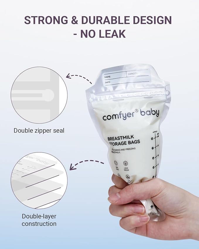 150 Pcs Breastmilk Storage Bags, 8oz Large Capacity, No Leak, Easy Storage - Image 3