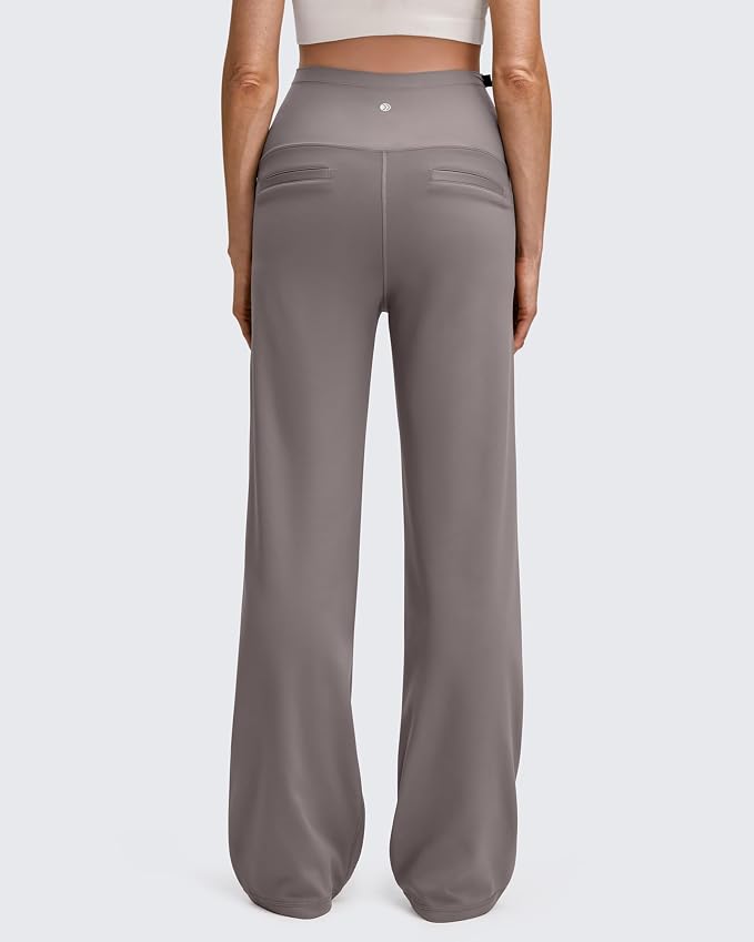 G4Free EverGoing Fleece Lined Maternity Wide Leg Pants Over The Belly Pregnancy - Image 5