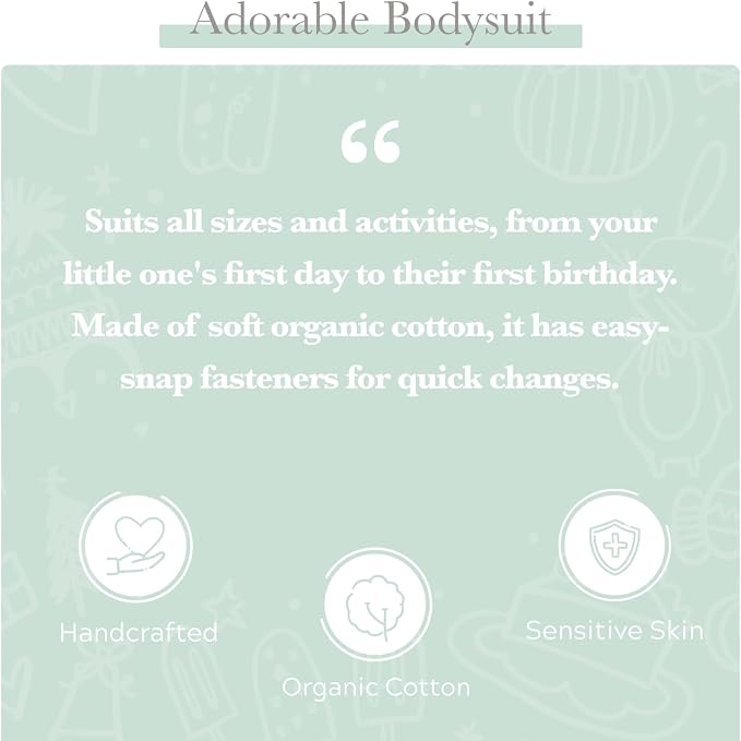 Finn + Emma Organic Cotton Graphic Baby Onesie - Image 5