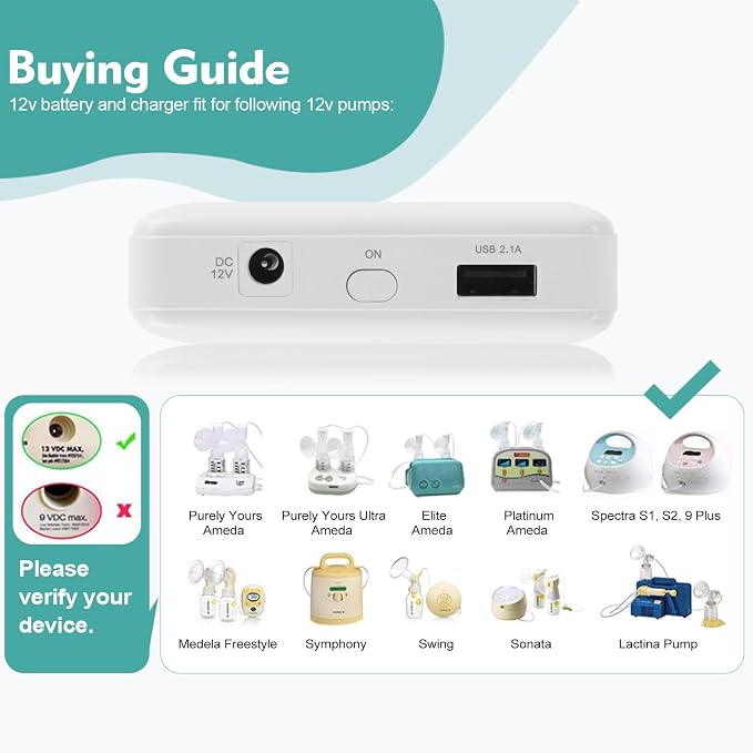 12v Portable Breast Pump Battery and Charger - Image 3
