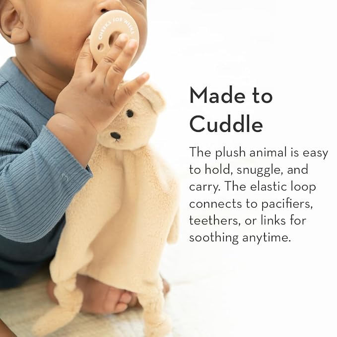 Pacifier Holder with Detachable Pacifier by Bella Tunno, Soft Animal Lovey - Image 4