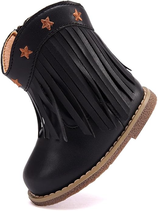 BMCiTYBM Baby Cowboy Cowgirl Boots Infant Western Shoes Boys Girls Round Toe - Image 3