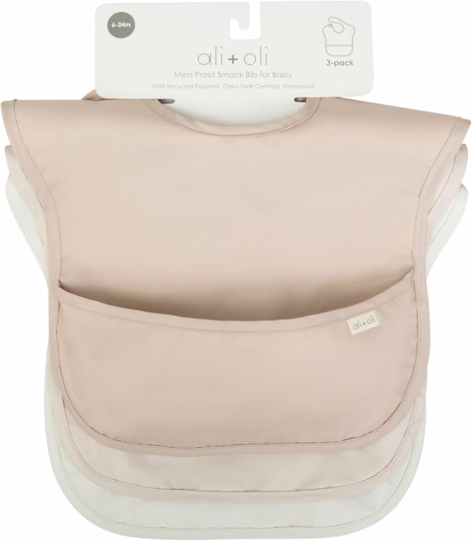 Ali+Oli Smock Bibs for Babies, BPA-Free Oeko-Tex Certified, Waterproof Baby - Image 8