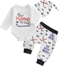 Baby Boy Hockey Outfit New Player in Town Long Sleeve Romper Long Pants Hat Set by Doqcey