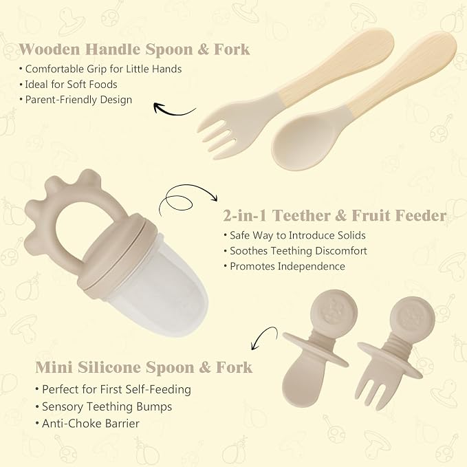 12 Piece BPA-Free Silicone Baby Feeding Set, Non-Slip Suction Plates, Soft Baby - Image 2