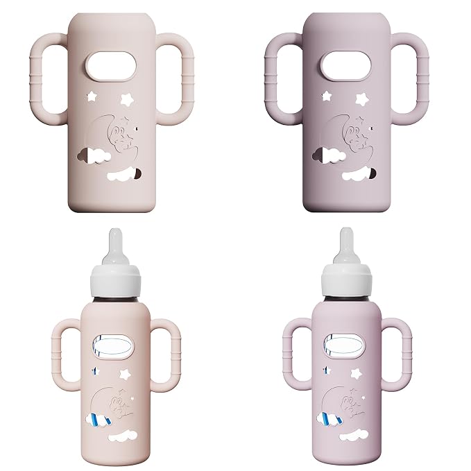 2 Pack Silicone Sleeves for Dr Brown's Glass Bottles, Drop Protection Bottle by AYHIT