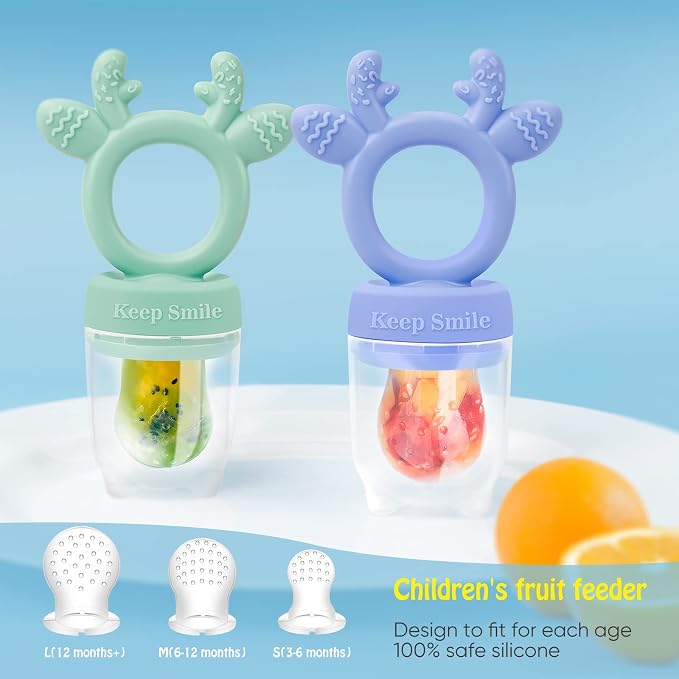 Baby Solids/Frozen Fruit Feeder Pacifier, Infant Teether Toy 4M+, BPA-Free - Image 3