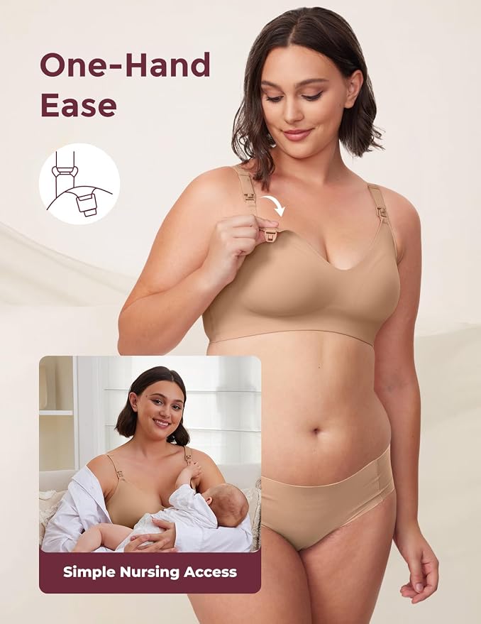 Momcozy Nursing Bras for Breastfeeding, YN21 Seamless Ultra Comfort Maternity - Image 7