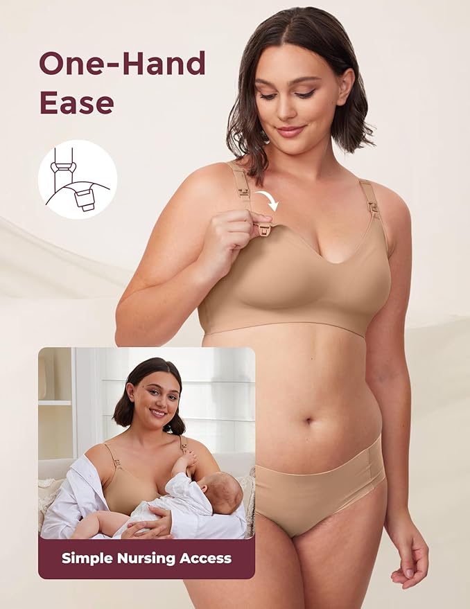 Momcozy Nursing Bras for Breastfeeding, YN21 Seamless Ultra Comfort Maternity - Image 6