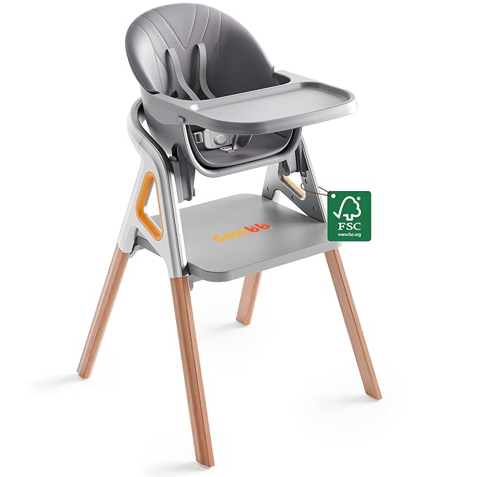 CoziBB Baby High Chair, 6-in-1 Convertible Growing Baby High Chair by CoziBB