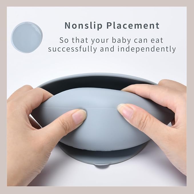 Silicone Baby Feeding Set, Baby Bowls, Baby Spoons and Baby Forks Can Fit in - Image 3