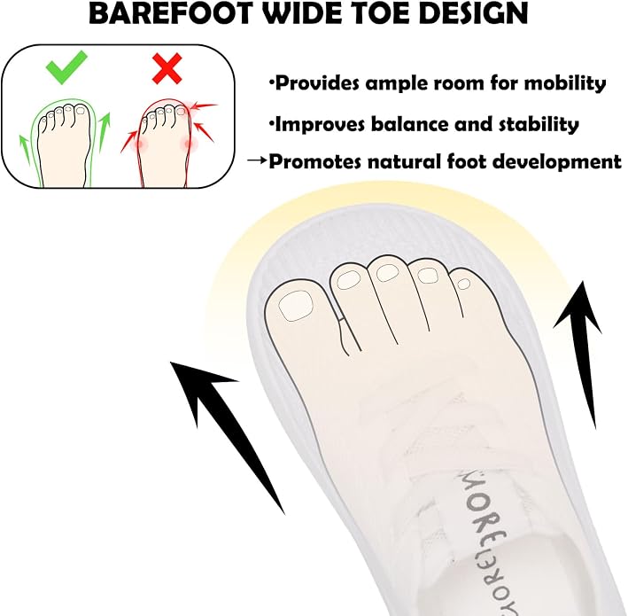 MORENDL Toddler Wide Toe Box Barefoot Shoes Baby First Walking Shoes Boys Girls - Image 3