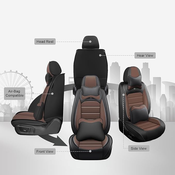 JOJ Car Seat Cover Fit for Toyota Highlander 2001-2025, 7 Seat Car Seat Cover - Image 4