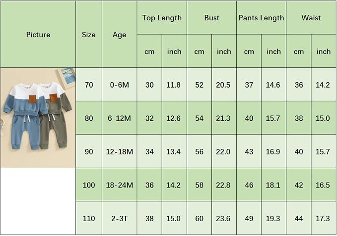 Toddler Baby Boy Fall Outfits Long Sleeve Crew Neck Pullover Sweatshirt + - Image 7
