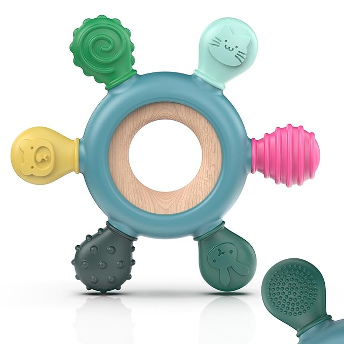 akolik Teething Toys for Babies, Baby Teethers Toy Teething Ring Silicone by Unknown