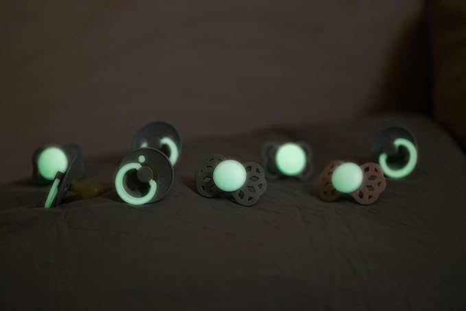BIBS Colour Night Glow in The Dark Soother 2-Pack, BPA Free Dummy Pacifier - Image 5