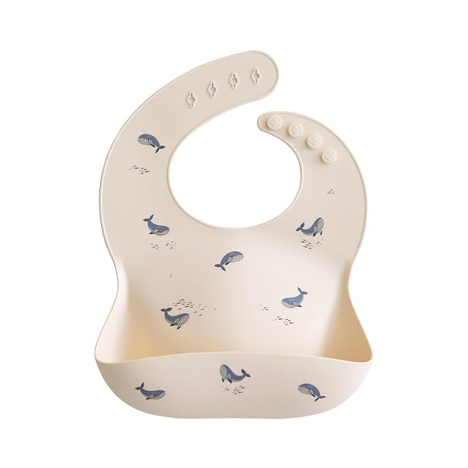 mushie Silicone Baby Bib | Adjustable Fit Waterproof Bibs by mushie