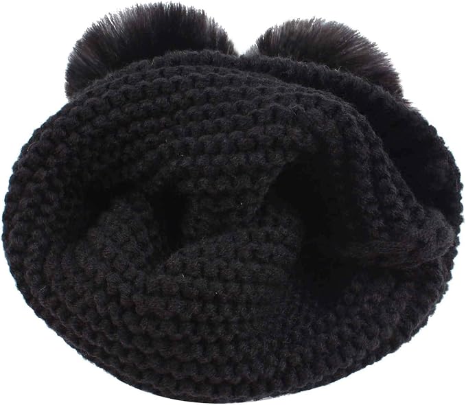 Duoyeree Baby Winter Hat Scarf Glove Beanie Set Girls Boys Pom Pom Knitted - Image 3