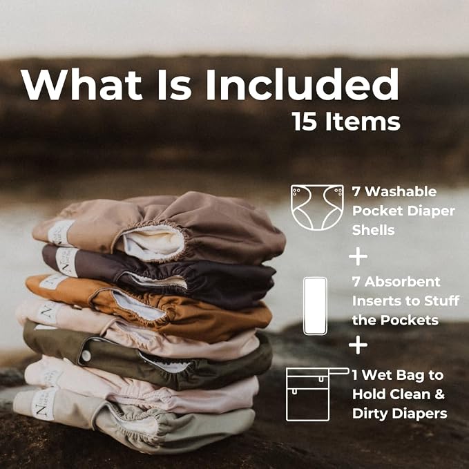 Nora's Nursery Cloth Diapers 7 Pack - Image 2