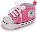 Meckior Baby Girls Boys Canvas Sneakers Soft Sole High-Top Ankle Infant First by Meckior