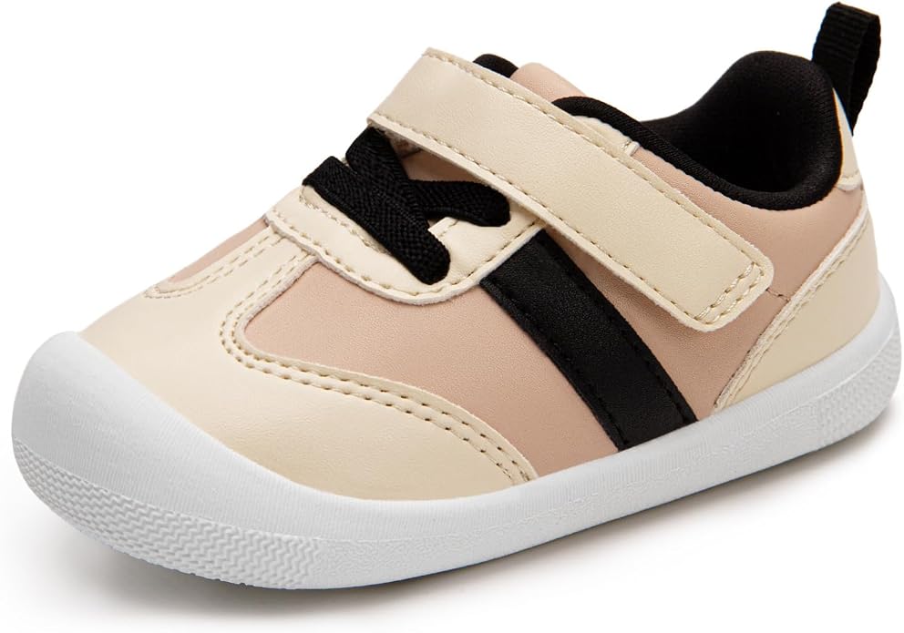 Baby Shoes Boys Girls Barefoot Wide Toe Box Zero Drop First Walkers PU Leather by Unknown