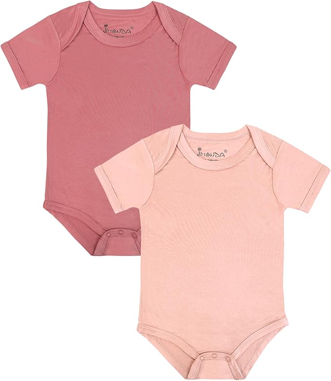 Jimonda Baby Bodysuits Rayon from Bamboo Short Sleeve Baby Boys Girls Rompers by JimondaBaby