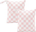 Pink Checkered Waterproof Wet Dy Diaper Bag by Ohocut