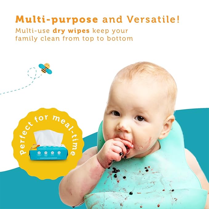 Whoopsie Wipes – The Original 100% Pure Cotton Dry Baby Wipes – Ultra Soft - Image 4