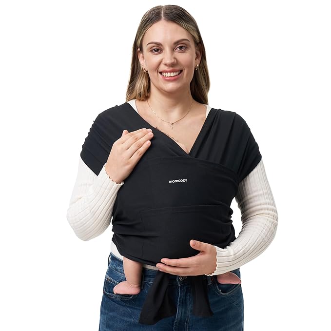 Momcozy Baby Wrap Carrier, Lightweight Hands Free Baby Sling, Adjustable Baby by Momcozy