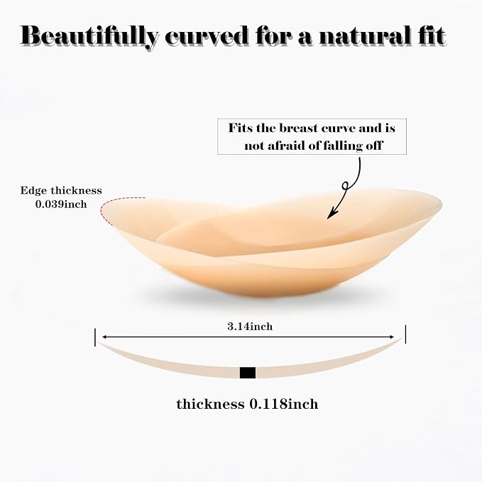 Nipple Covers for Women Reusable Silicone – 3 Pairs Silicone Pasties, - Image 3