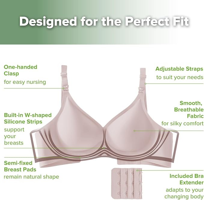 haakaa Nursing Bras for Breastfeeding, Ultra Comfort Jelly Strip“ Supportive - Image 4