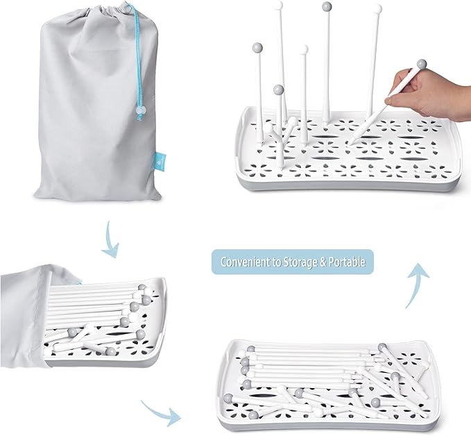 Baby Bottle Drying Rack with Tray, Termichy High Capacity Bottle Dryer Holder - Image 5