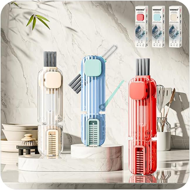 3Pcs 4 in 1 Cup Lid Gap Cleaning Brush Set, Kitchen Gadgets by VIDONIO