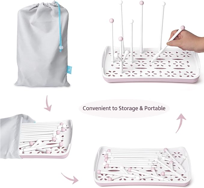 Termichy Baby Bottle Drying Rack, Large Capacity Baby Bottle Rack - Image 5