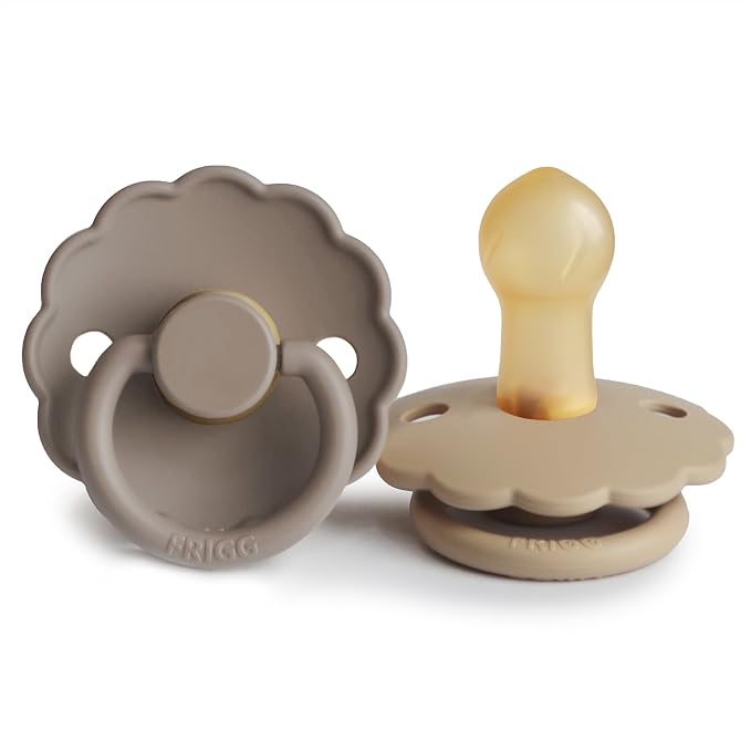 FRIGG Daisy Natural Rubber Baby Pacifier | Made in Denmark | BPA-Free 2-Pack by mushie