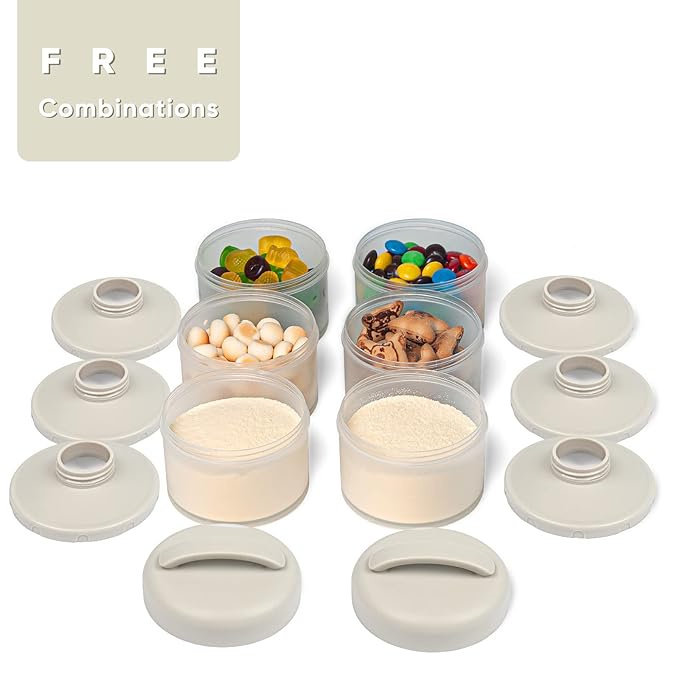Termichy Stackable Formula Dispenser Portable Milk Powder Container, 2 Pack - Image 3