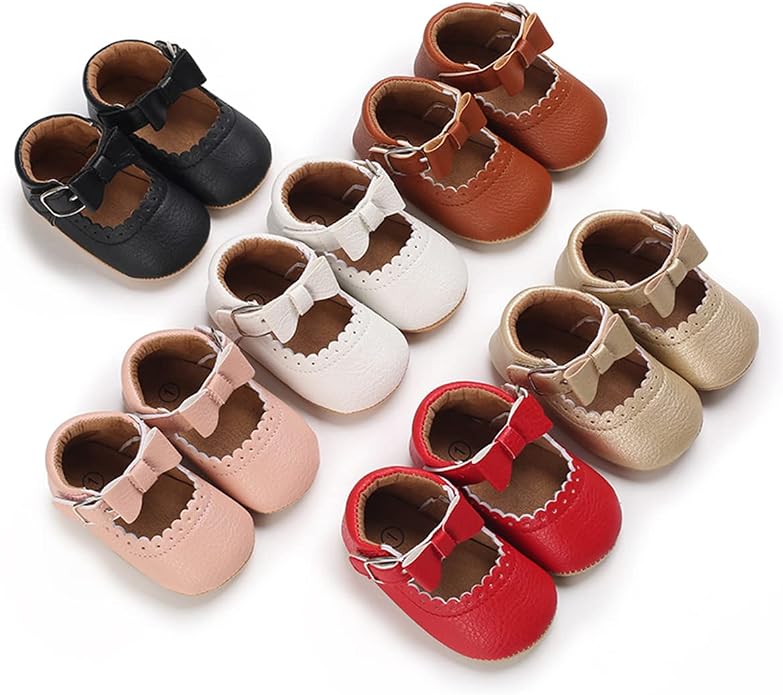 COSANKIM Baby Girls Mary Jane Flats Shoes Anti-Slip Rubber Sole Infant Toddler - Image 6