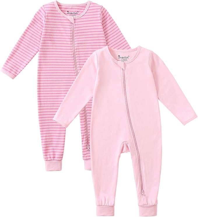 Jimonda Baby Sleeper Rompers, Unisex Boys Girls Zip-Front Pajamas One-Piece by JimondaBaby