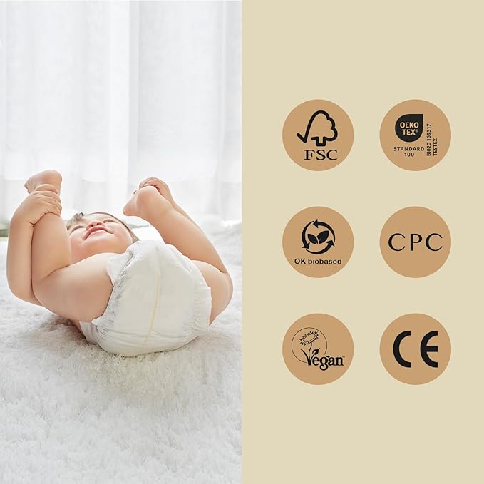 ECO BOOM Diapers, Viscose from Bamboo Diapers, Natural Soft Disposable Nappies - Image 2