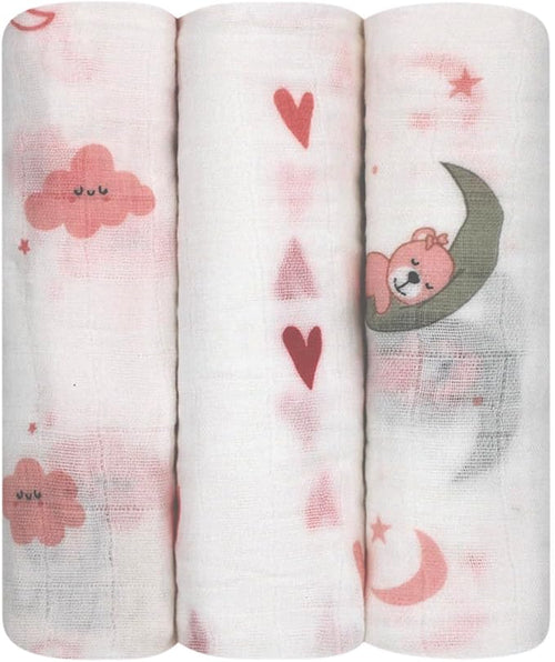 100% Muslin Cotton Baby Receiving Cloths, 27x27 in, Soft & Gentle by Unknown