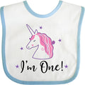 inktastic 1st Birthday Unicorn Baby Bib by Inktastic