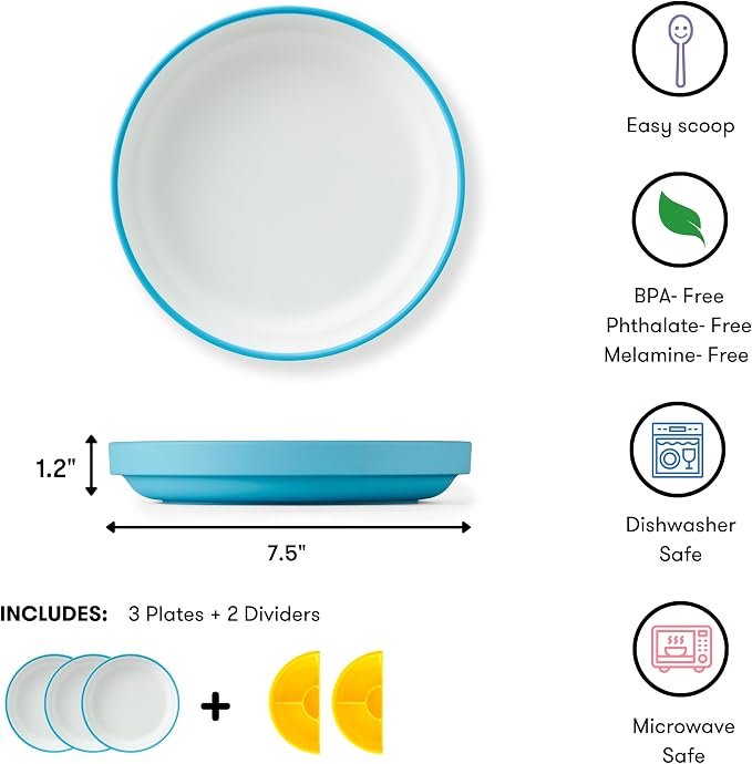 Omie® Easy Scoop Plates for Kids | Unique Design Helps Food Fall into the Spoon - Image 6