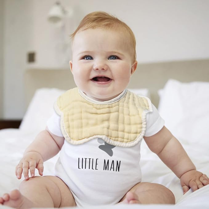Muslin Baby Bibs for Drooling and Teething Newborn Drool Bibs for Baby Girl Boy - Image 6