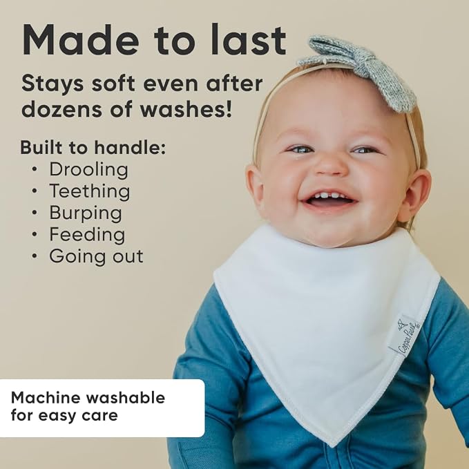 Copper Pearl 4 Pack Soft Cotton Baby Bibs - Image 3