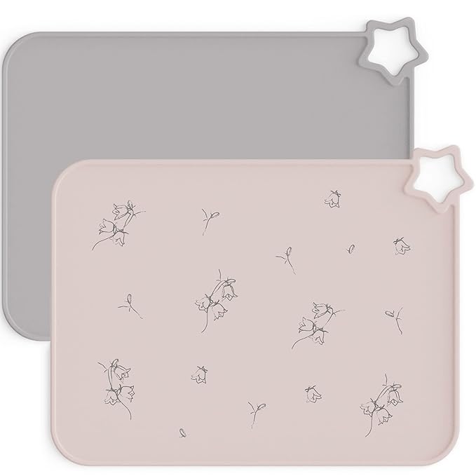 Moonkie Silicone Placemats for Baby & Kid, Stain-Proof Non-Slip Toddler Food by Moonkie