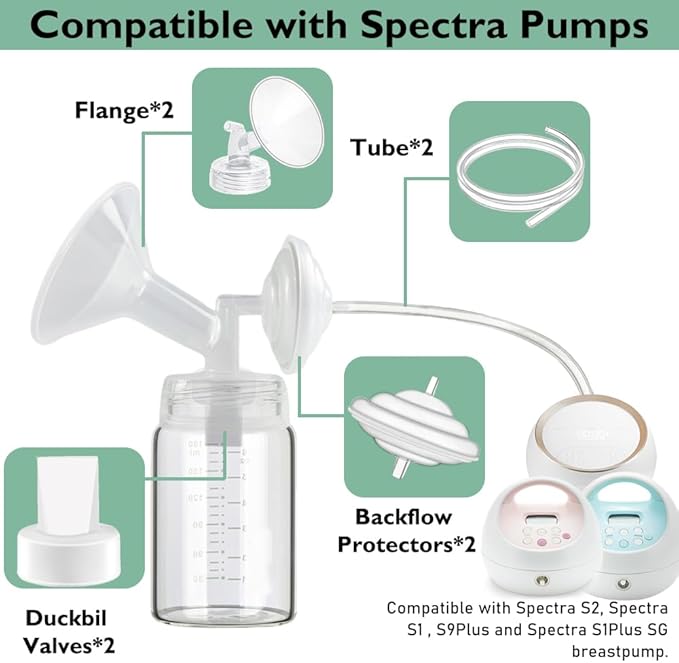 21mm Flange Pump Parts Compatible Spectra S1 S2 9 Breast Pumps Replacement - Image 3