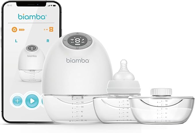 Pump Pro Portable Breast Pump Hands Free - 180mL Capacity Wearable by Biamba