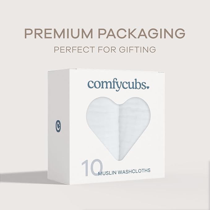 Comfy Cubs Muslin Baby Washcloths 10 Pack - Image 6