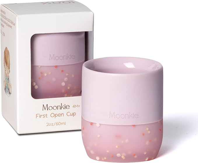 Moonkie Silicone Baby Cup 4 Months+ | Tiny Open Training Cup by Moonkie
