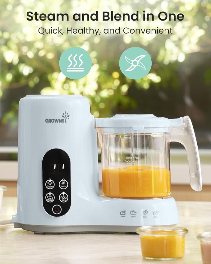GROWNSY Baby Food Maker with Steam Basket, One Step Baby Food Processor Steamer - Image 8